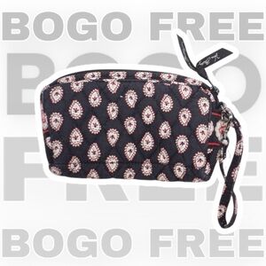 Vera Bradley BOGO FREE SALE Retired Classic Black Cosmetic Bag with Wrist Strap